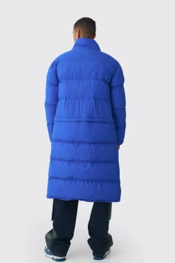 boohooMAN 3 In 1 Longline Puffer With Detachable Bag In | UK| Coats & Jackets