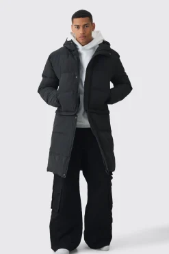 boohooMAN 2 In 1 Zip Off Longline Puffer Coat In | UK| Coats & Jackets