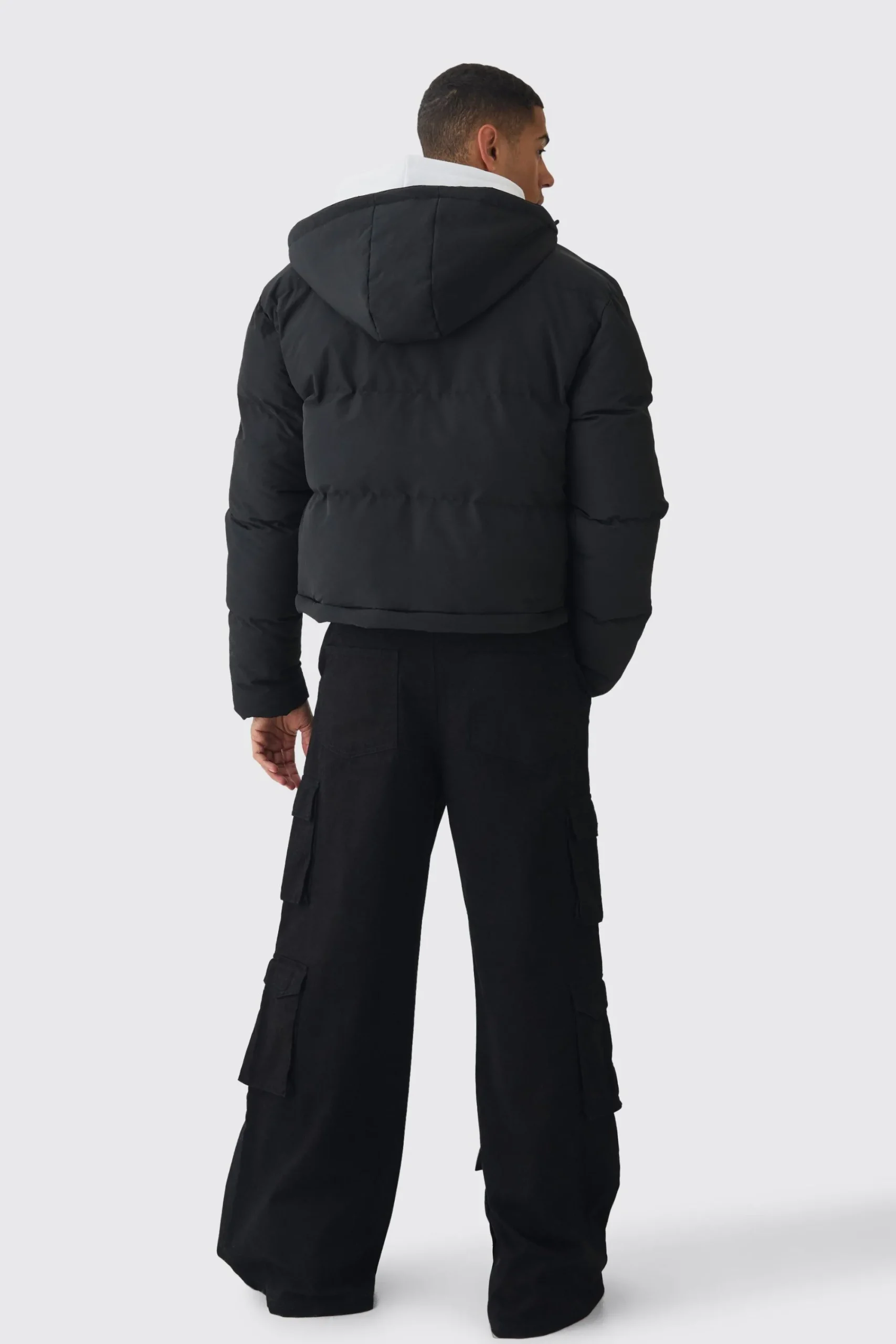 boohooMAN 2 In 1 Zip Off Longline Puffer Coat In | UK| Coats & Jackets