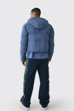 boohooMAN 2 In 1 Zip Off Longline Puffer Coat In | UK| Coats & Jackets