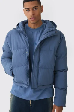 boohooMAN 2 In 1 Zip Off Longline Puffer Coat In | UK| Coats & Jackets