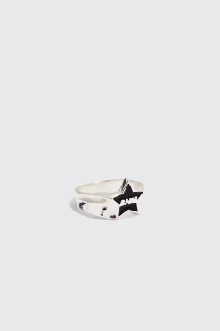 boohooMAN 3 Pack BHM Star Rings In | UK| Jewellery & Watches