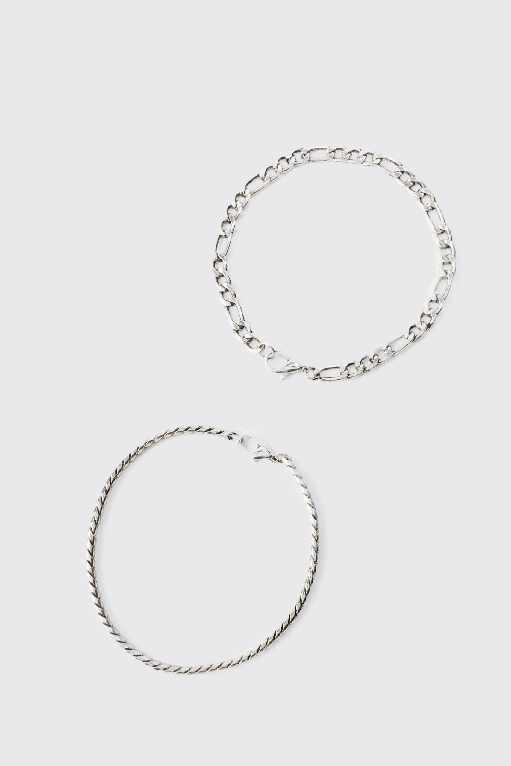 boohooMAN 2 Pack Chain Bracelets In | UK| Jewellery & Watches