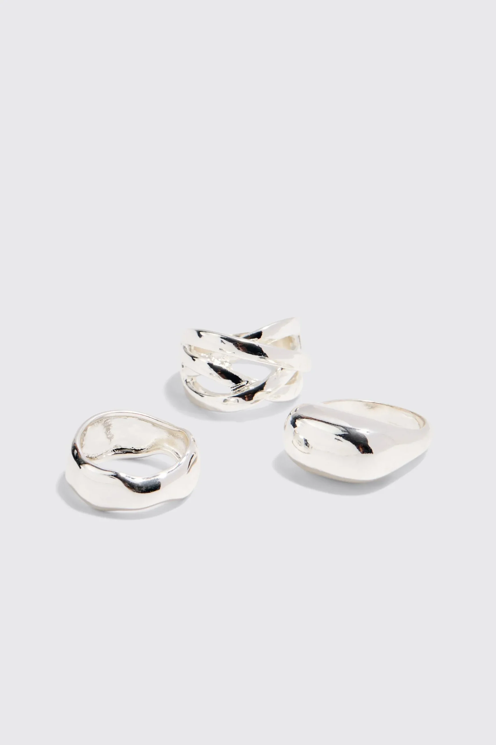 boohooMAN 3 Pack Chunky Rings In | UK| Jewellery & Watches