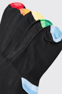 boohooMAN 5 Pack Contrast Socks | UK| Underwear & Socks|Underwear & Socks
