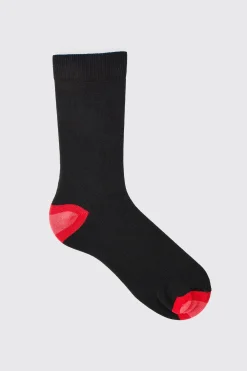 boohooMAN 5 Pack Contrast Socks | UK| Underwear & Socks|Underwear & Socks