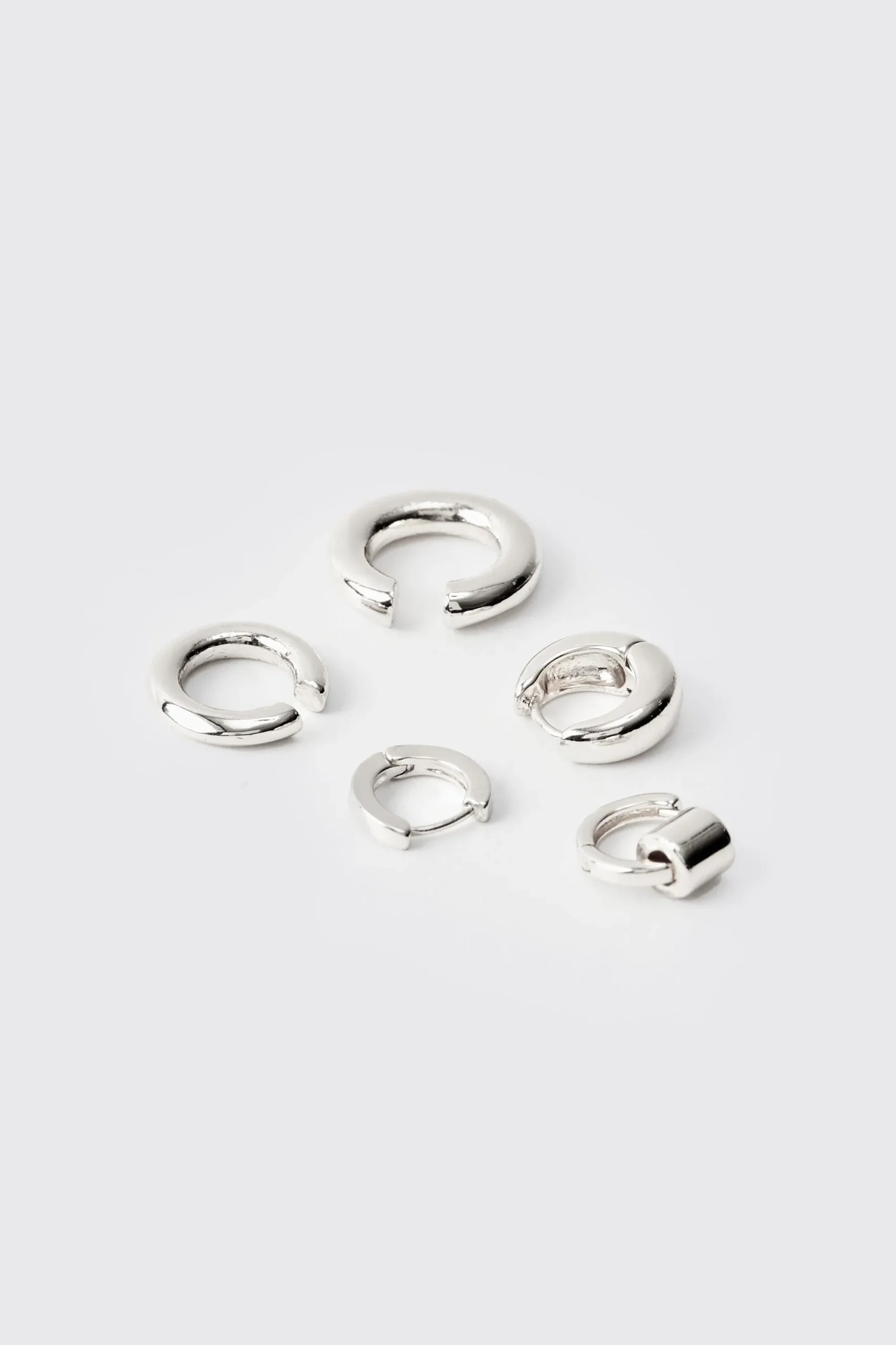 boohooMAN 5 Pack Gold Hoop Earrings In | UK| Jewellery & Watches