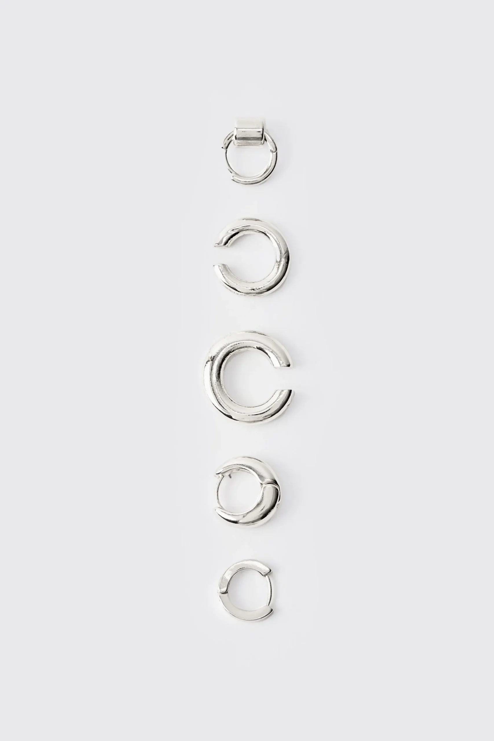 boohooMAN 5 Pack Gold Hoop Earrings In | UK| Jewellery & Watches