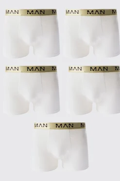 boohooMAN 5 Pack Gold Man Dash Boxers In | UK| Underwear & Socks|Underwear & Socks