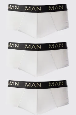 boohooMAN 3 Pack Gold Man Dash Briefs In | UK| Underwear & Socks|Underwear & Socks