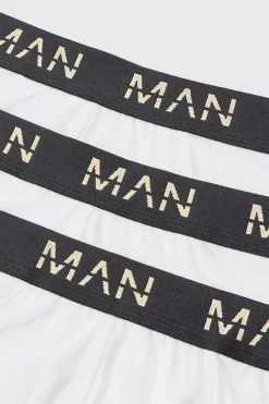 boohooMAN 3 Pack Gold Man Dash Briefs In | UK| Underwear & Socks|Underwear & Socks