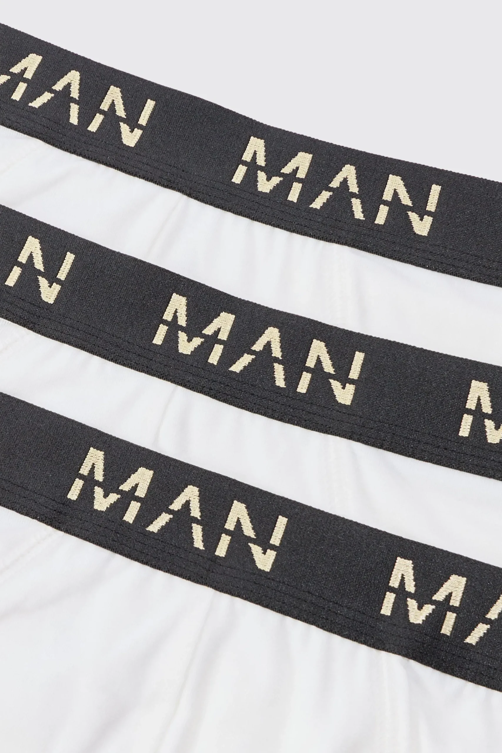 boohooMAN 3 Pack Gold Man Dash Briefs In | UK| Underwear & Socks|Underwear & Socks