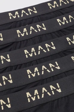 boohooMAN 5 Pack Gold Man Dash Briefs In | UK| Underwear & Socks|Underwear & Socks