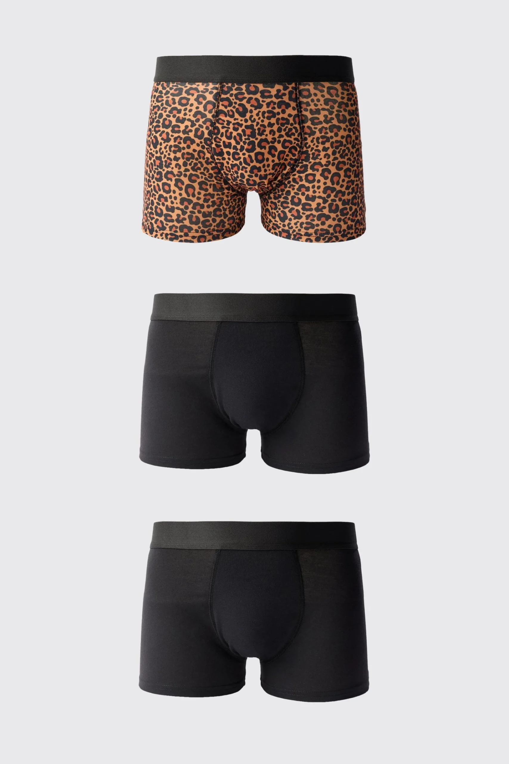 boohooMAN 3 Pack Leopard Printed Boxers | UK| Underwear & Socks|Underwear & Socks
