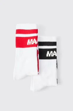 boohooMAN 2 Pack Major League Skeleton Sports Socks | UK| Underwear & Socks|Underwear & Socks