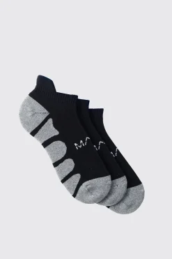 boohooMAN 3 Pack Man Active Gym Cushioned Trainer Sock | UK| Underwear & Socks|Underwear & Socks