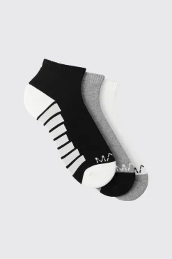 boohooMAN 3 Pack Man Dash Activewear Ankle Socks | UK| Underwear & Socks|Underwear & Socks