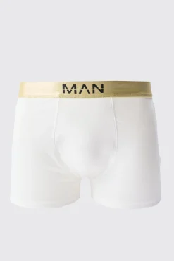 boohooMAN 3 Pack Man Dash Gold Waistband Boxers | UK| Underwear & Socks|Underwear & Socks