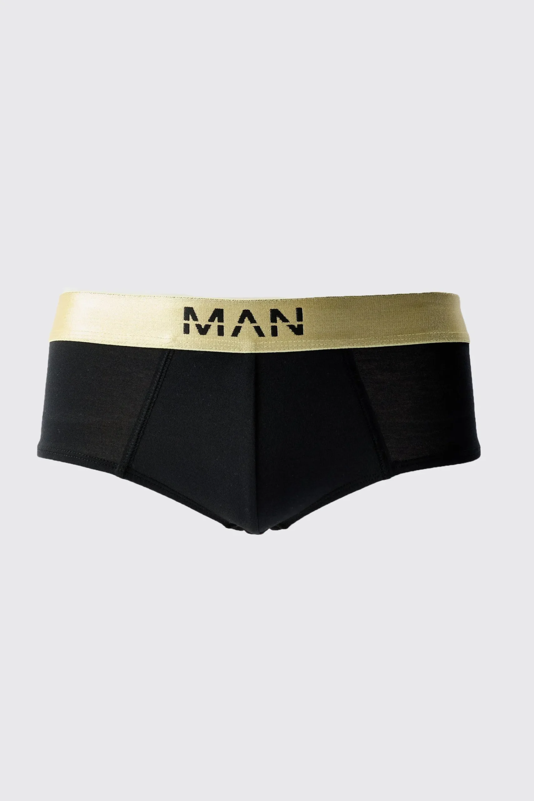 boohooMAN 3 Pack Man Dash Gold Waistband Briefs | UK| Underwear & Socks|Underwear & Socks