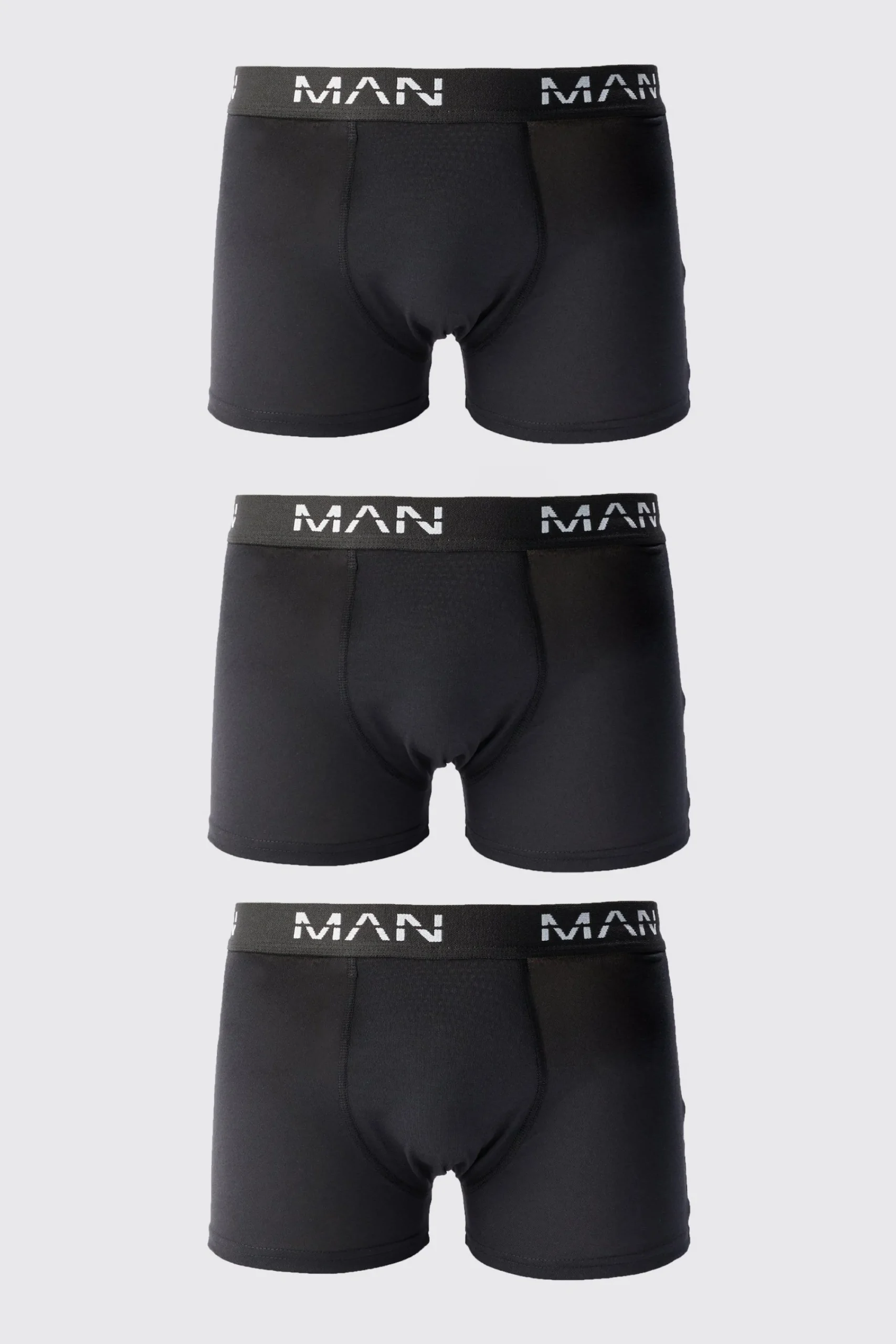 boohooMAN 3 Pack Man Dash Mid Length Trunks | UK| Underwear & Socks|Underwear & Socks