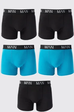 boohooMAN 5 Pack Man Dash Mixed Trunks | UK| Underwear & Socks|Underwear & Socks