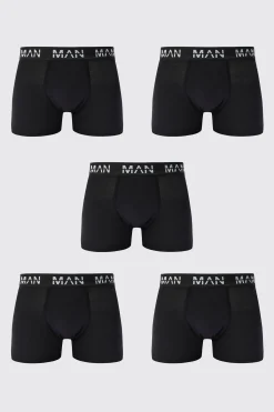 boohooMAN 5 Pack Man Dash Repeat Classic Trunks | UK| Underwear & Socks|Underwear & Socks