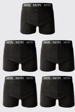 boohooMAN 5 Pack Man Dash Repeat Classic Trunks | UK| Underwear & Socks|Underwear & Socks