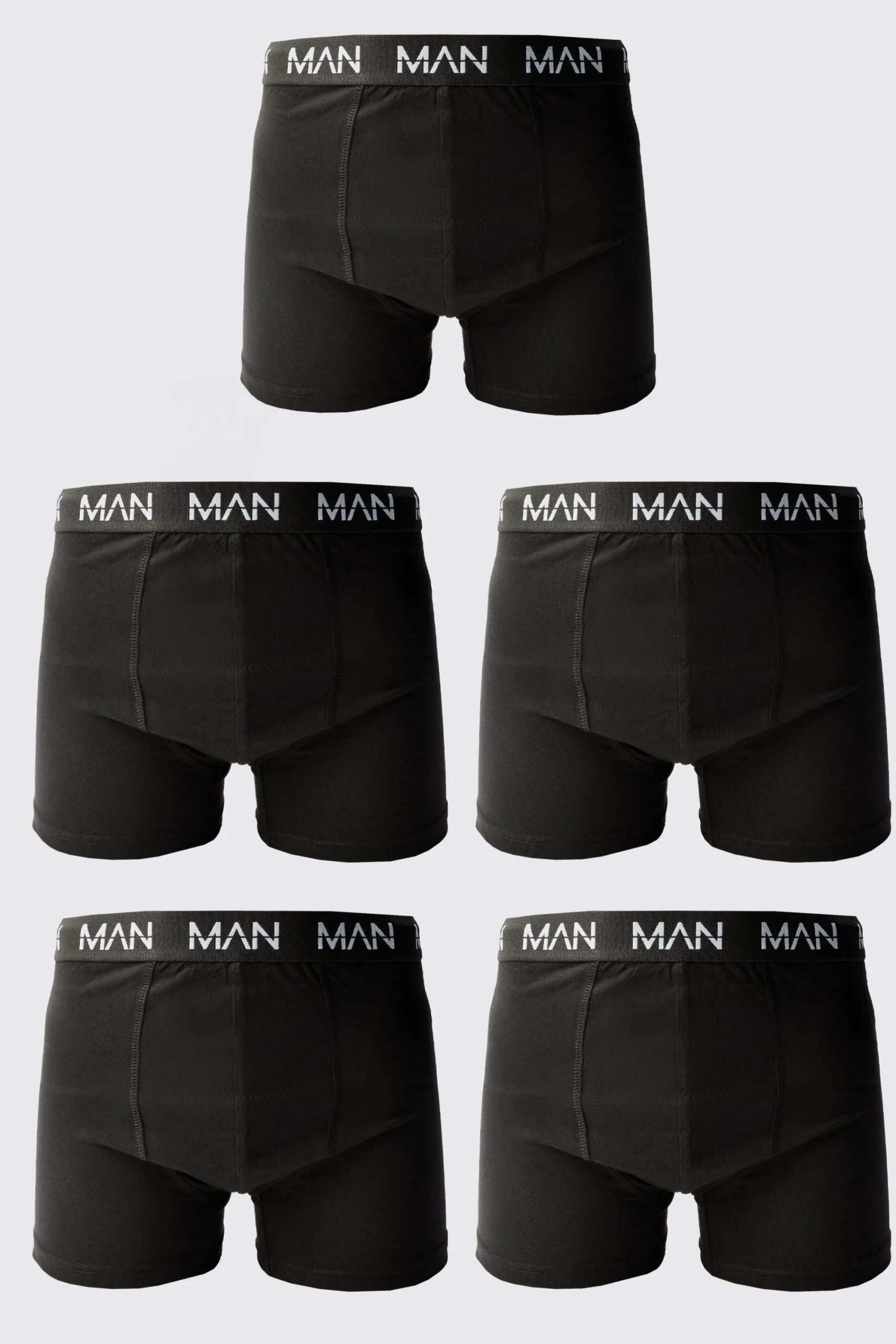 boohooMAN 5 Pack Man Dash Repeat Classic Trunks | UK| Underwear & Socks|Underwear & Socks