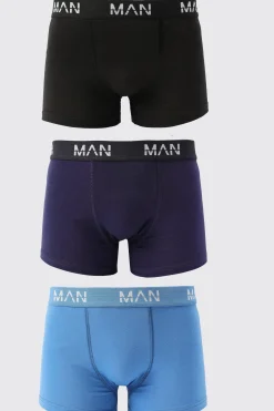 boohooMAN 3 Pack Man Dash Tonal Mixed Trunk | UK| Underwear & Socks|Underwear & Socks
