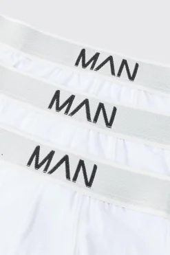 boohooMAN 3 Pack Man Logo Briefs | UK| Underwear & Socks|Underwear & Socks