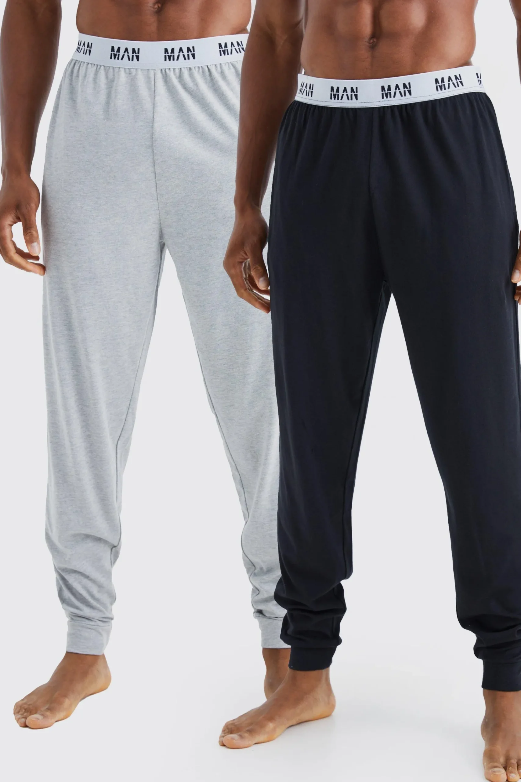 boohooMAN 2 Pack Man Lounge Cuffed Jogger | UK| Loungewear|Trousers