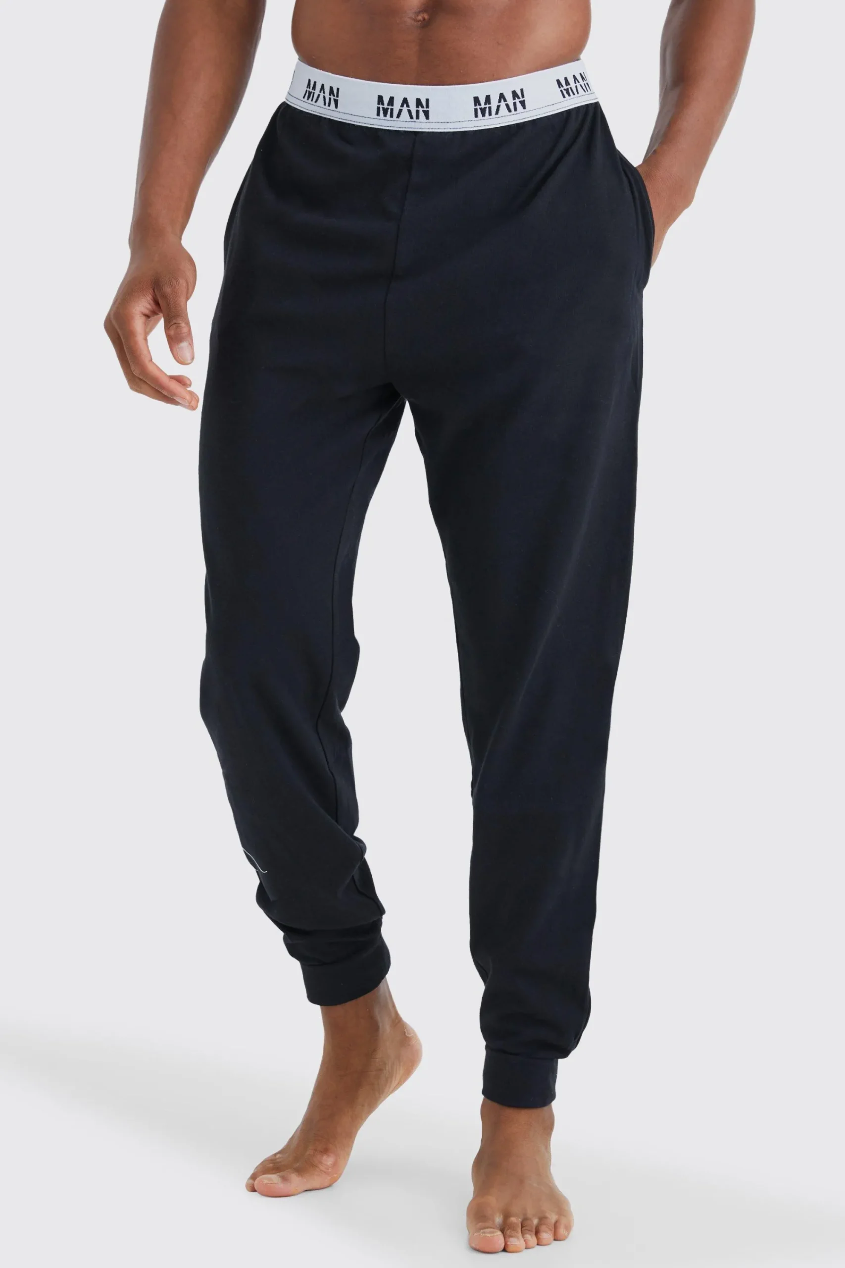 boohooMAN 2 Pack Man Lounge Cuffed Jogger | UK| Loungewear|Trousers