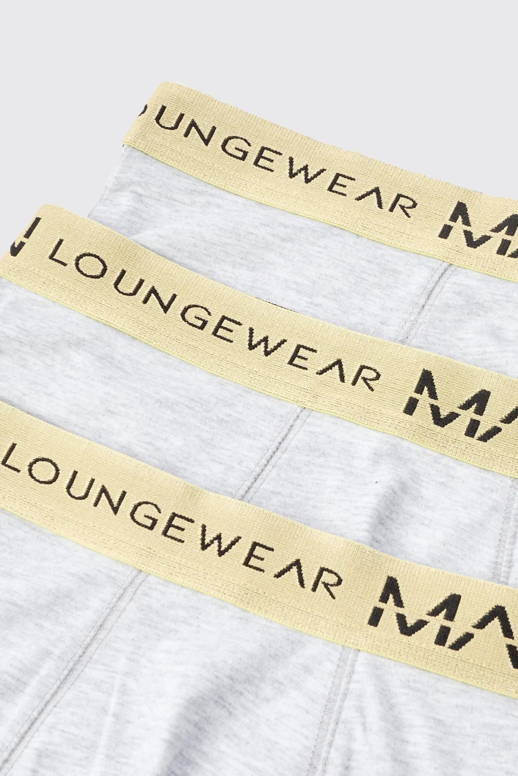 boohooMAN 3 Pack Man Lounge Gold Waistband Boxers | UK| Underwear & Socks|Underwear & Socks