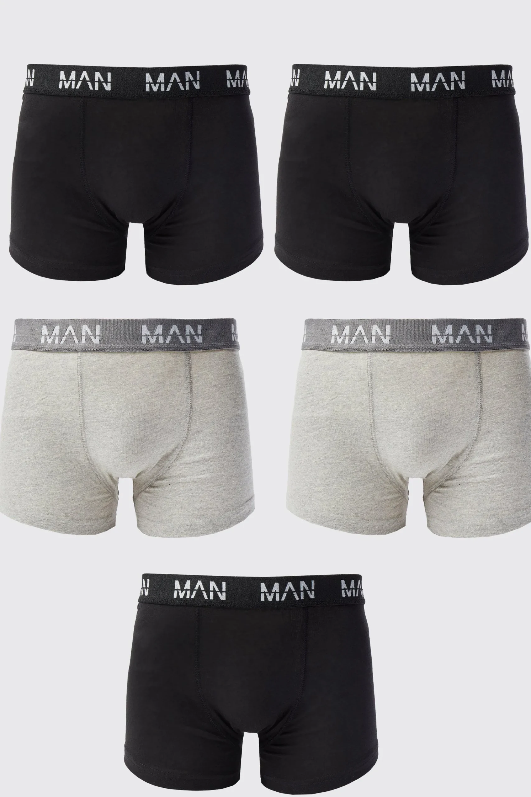 boohooMAN 5 Pack Man Mixed Colour Trunks | UK| Underwear & Socks|Underwear & Socks