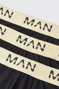 boohooMAN 3 Pack Man Roman Gold Waistband Briefs In | UK| Underwear & Socks|Underwear & Socks