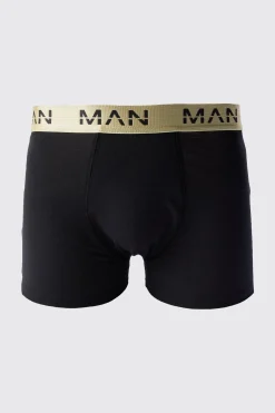 boohooMAN 5 Pack Man Roman Gold Waistband Boxers In | UK| Underwear & Socks|Underwear & Socks