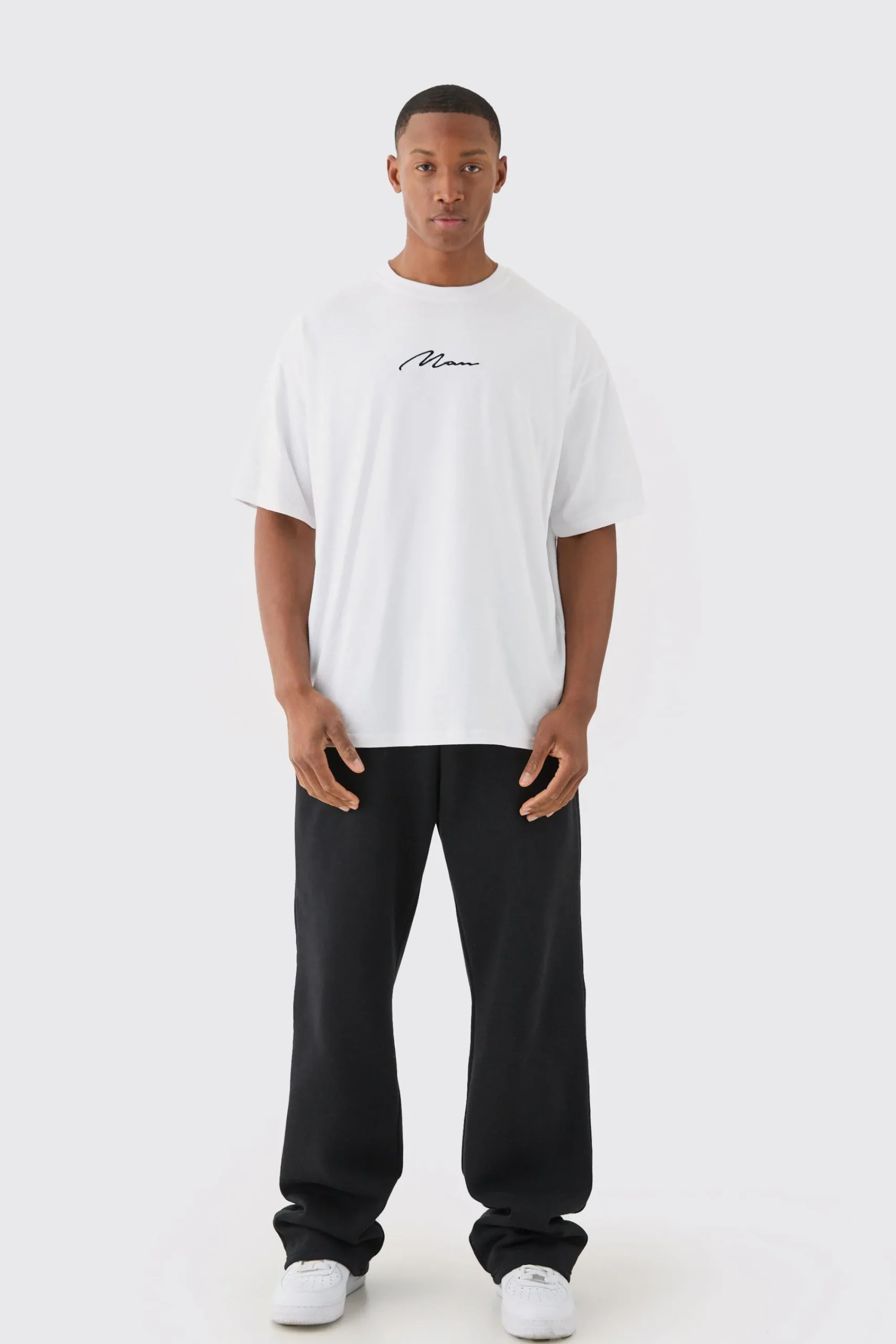 2 Pack Man Signature Oversized T-shirts | UK^boohooMAN Best