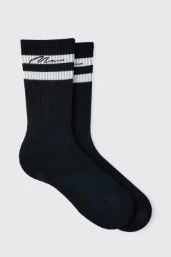 boohooMAN 3 Pack Man Signature Sports Stripe Socks In | UK| Underwear & Socks|Underwear & Socks