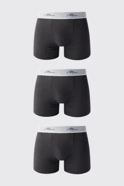 boohooMAN 3 Pack Man Signature Trunks | UK| Underwear & Socks|Underwear & Socks