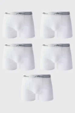 boohooMAN 5 Pack Man Signature Trunks | UK| Underwear & Socks|Underwear & Socks