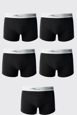 boohooMAN 5 Pack Man Signature Trunks | UK| Underwear & Socks|Underwear & Socks
