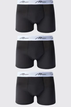 boohooMAN 3 Pack Man Signature Trunks | UK| Underwear & Socks|Underwear & Socks