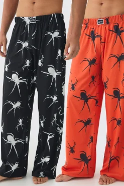 boohooMAN 2 Pack Man Spider Lounge Bottoms | UK| Loungewear