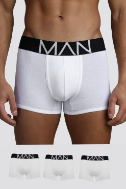 boohooMAN 3 Pack MAN Trunks | UK| Underwear & Socks|Underwear & Socks
