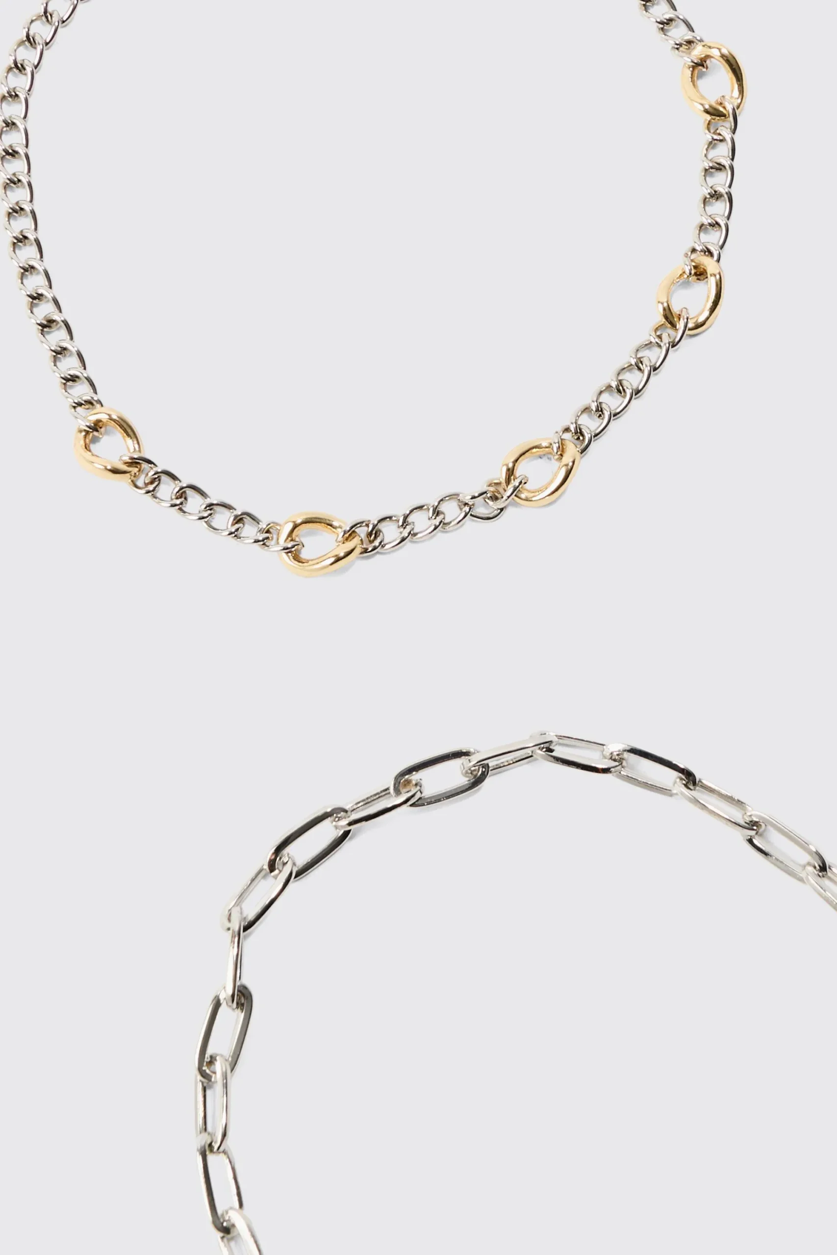boohooMAN 2 Pack Mix Metal Bracelets | UK| Jewellery & Watches