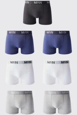 boohooMAN 7 Pack Mixed Colour Man Trunks | UK| Underwear & Socks|Underwear & Socks
