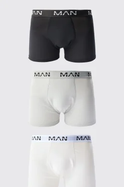 boohooMAN 3 Pack Mixed Colour Man Trunks | UK| Underwear & Socks|Underwear & Socks