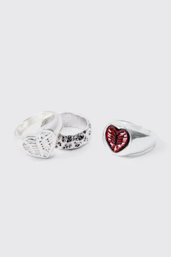 boohooMAN 3 Pack Of Rings | UK| Jewellery & Watches