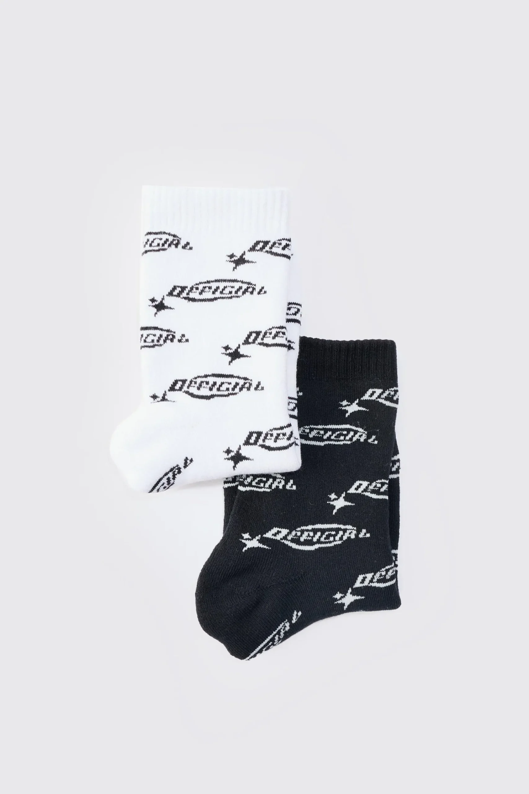 boohooMAN 2 Pack Official Logo Print Socks | UK| Underwear & Socks|Underwear & Socks