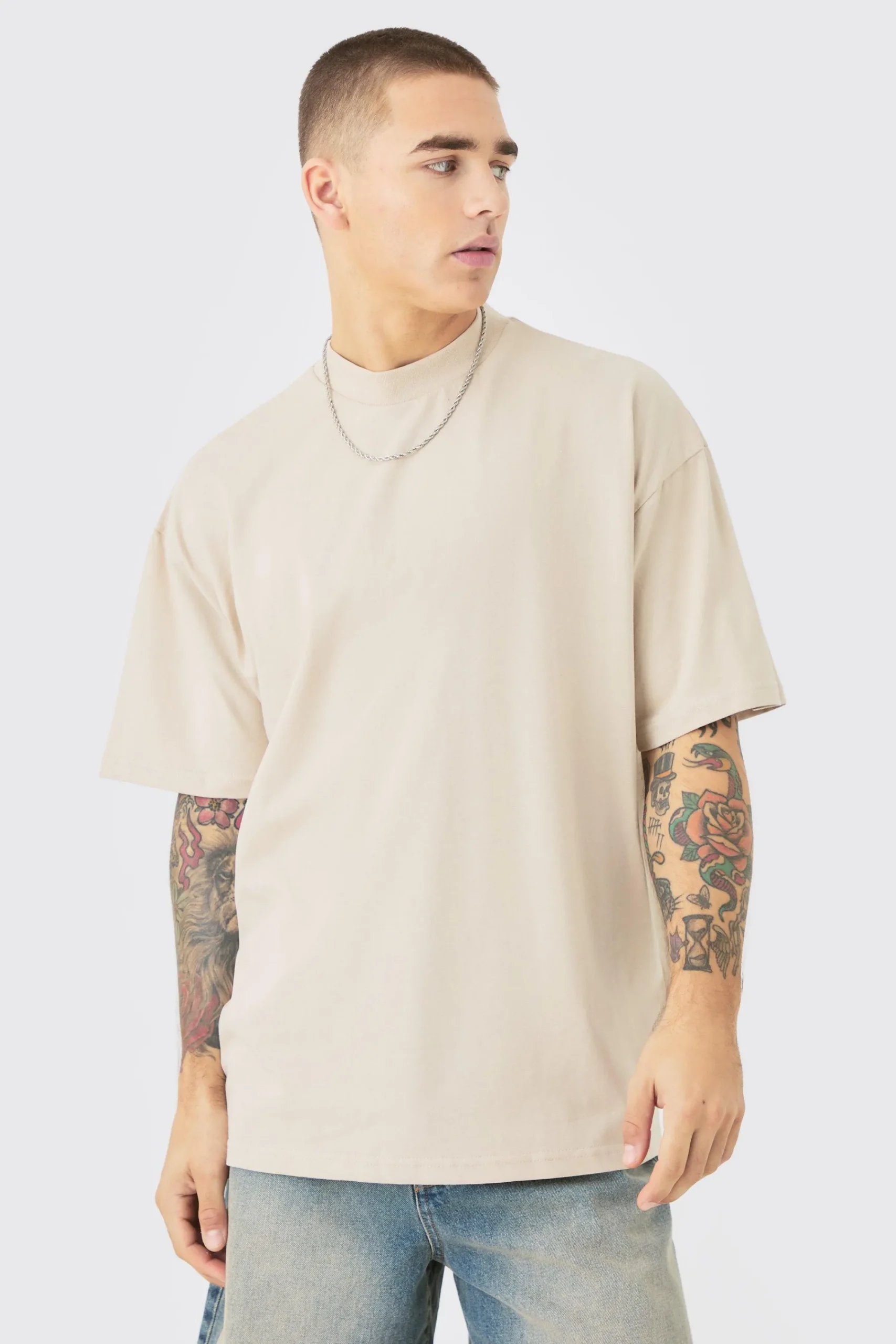 2 Pack Oversized Heavy Weight T-shirt | UK^boohooMAN Online